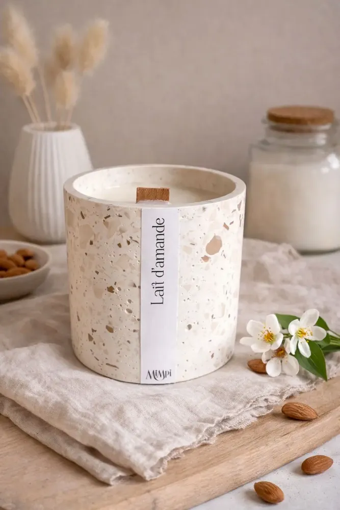 Candles - Terrazzo candle — almond milk - MIMPI