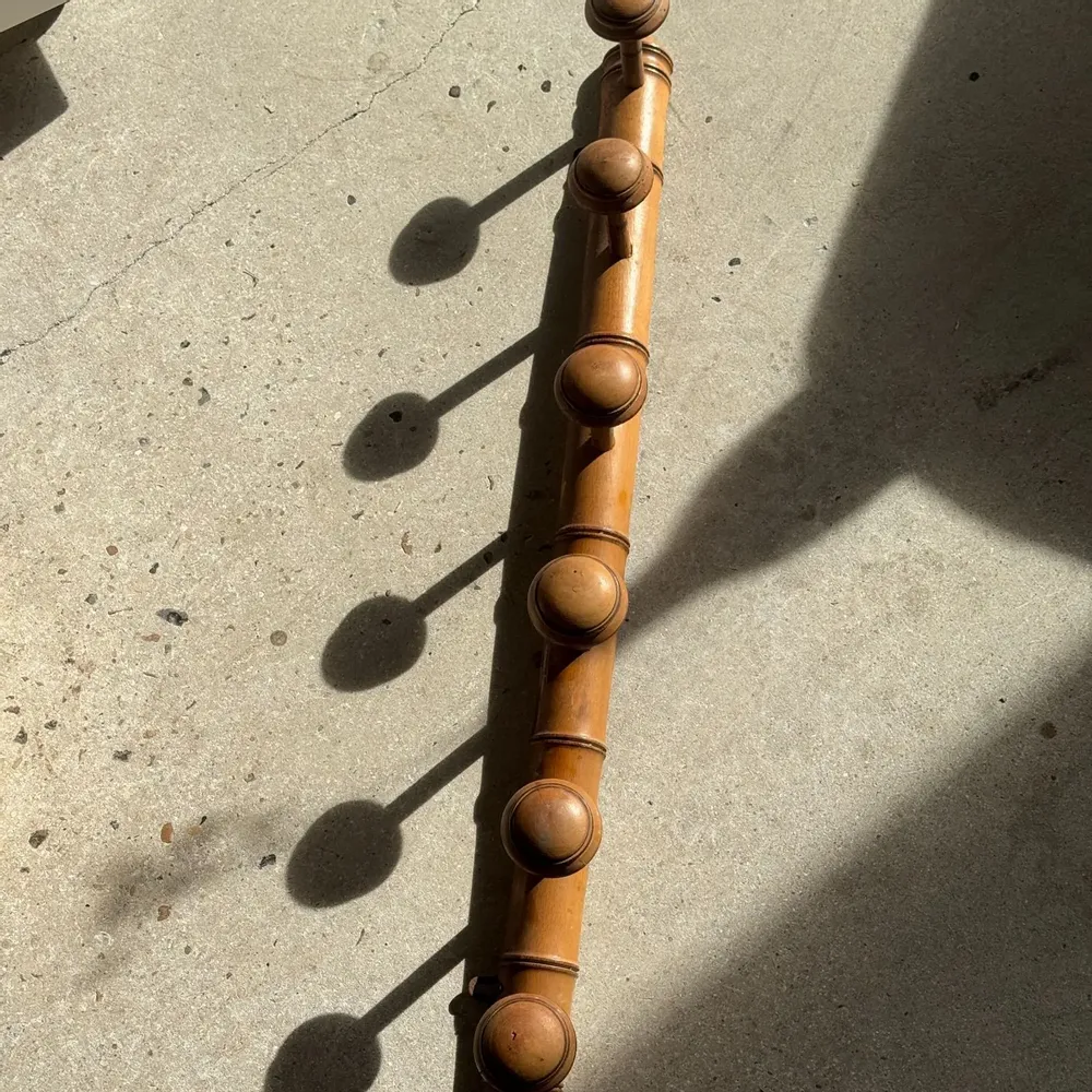 Autres décorations murales - Grande patère en bois vintage à 6 accroches effet bambou L79 - OFFICE OBJETS