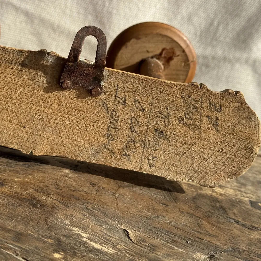 Autres décorations murales - Grande patère en bois vintage à 6 accroches effet bambou L79 - OFFICE OBJETS