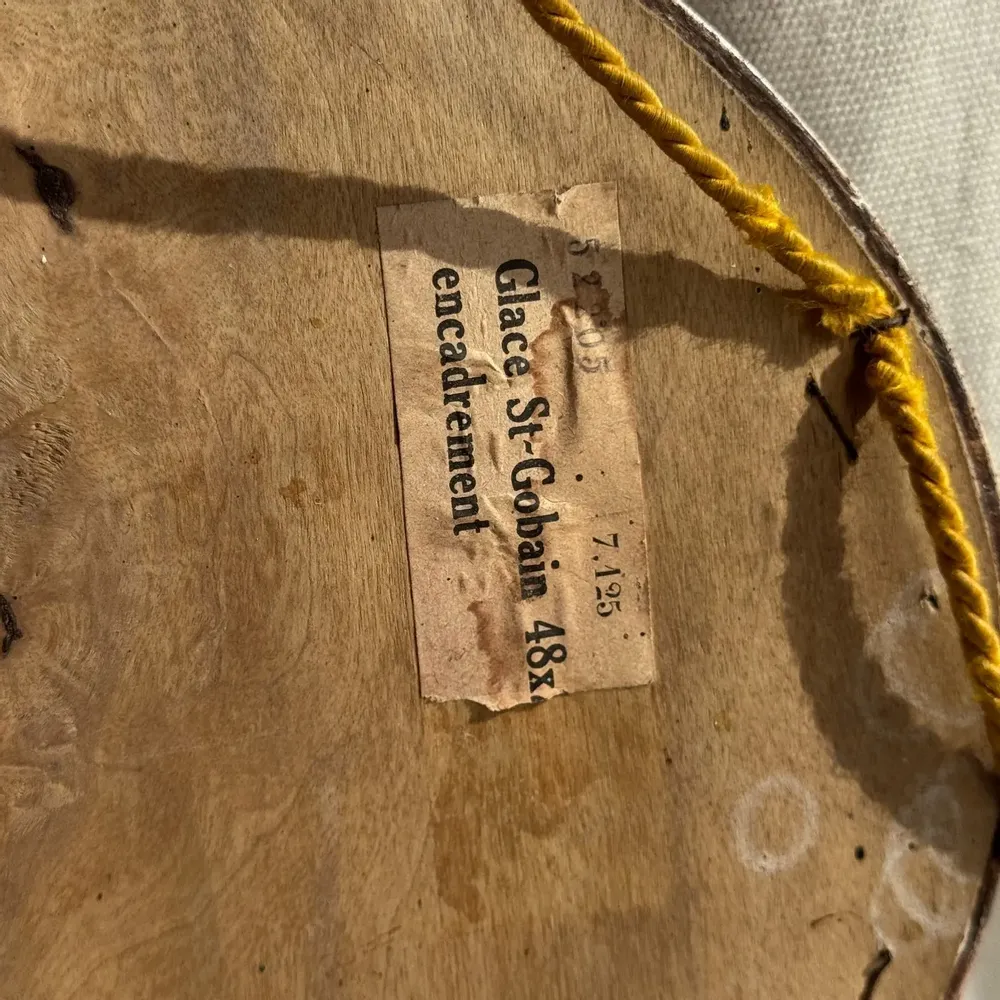 Mirrors - Small oval brown and gold Art Deco mirror 33x54 - OFFICE OBJETS