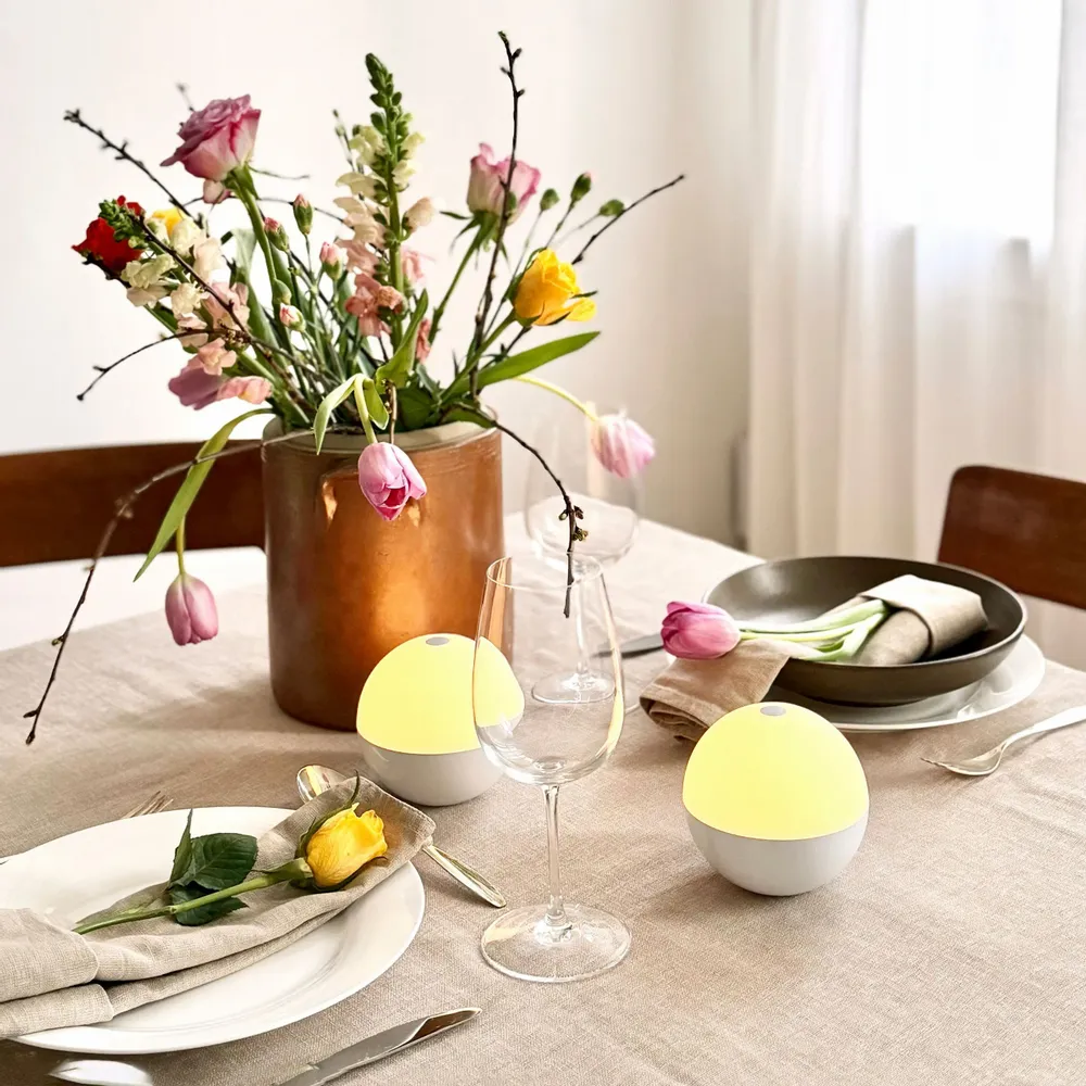 Table lamps - Alba light ball Shiny White 1 pc - DYBERG LARSEN