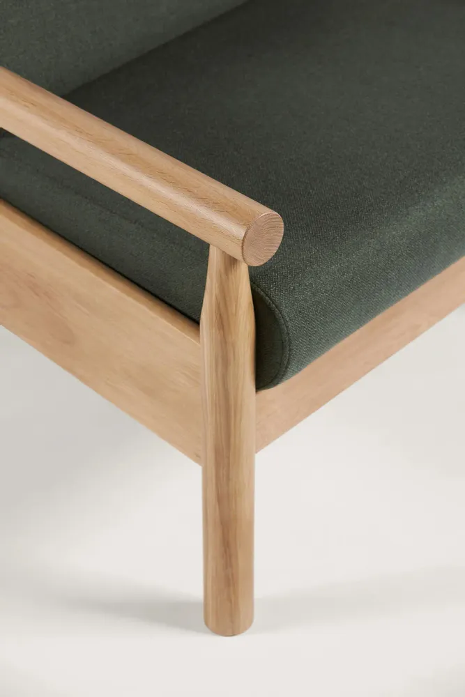 Chaises longues - Steekla Lounge Chair Structure bois + Tissu d’ameublement Naturel (structure) + Tissu sur mesure - ARBORE BY CAREL WOODWORKS