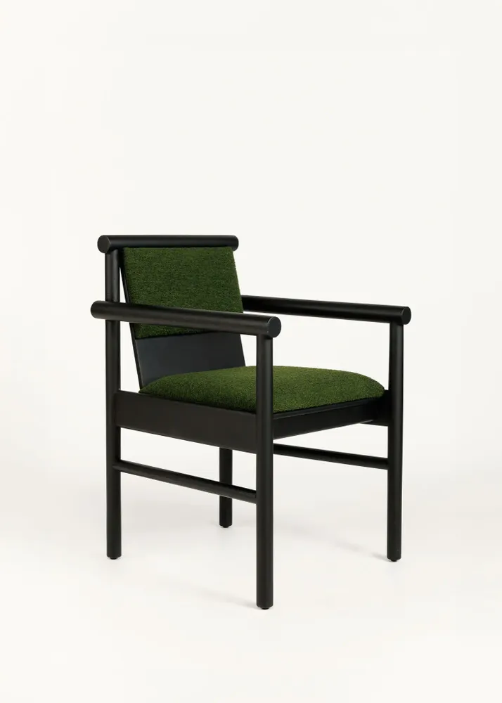 Chairs - Steekla Chair Solid Oak + Upholstery Natural + Custom Upholstery - ARBORE BY CAREL WOODWORKS