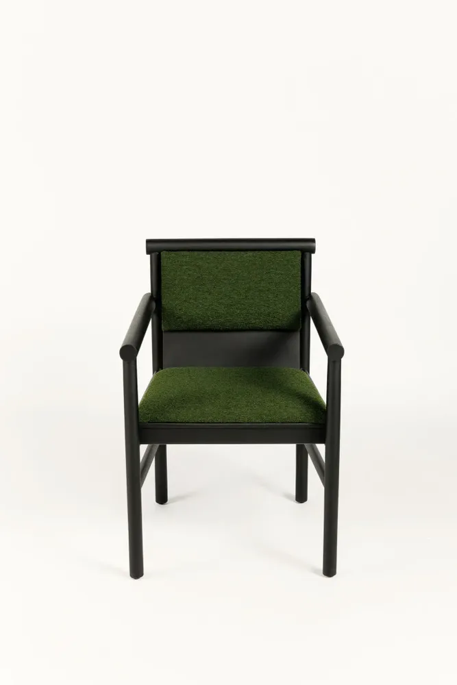 Chairs - Steekla Chair Solid Oak + Upholstery Natural + Custom Upholstery - ARBORE BY CAREL WOODWORKS