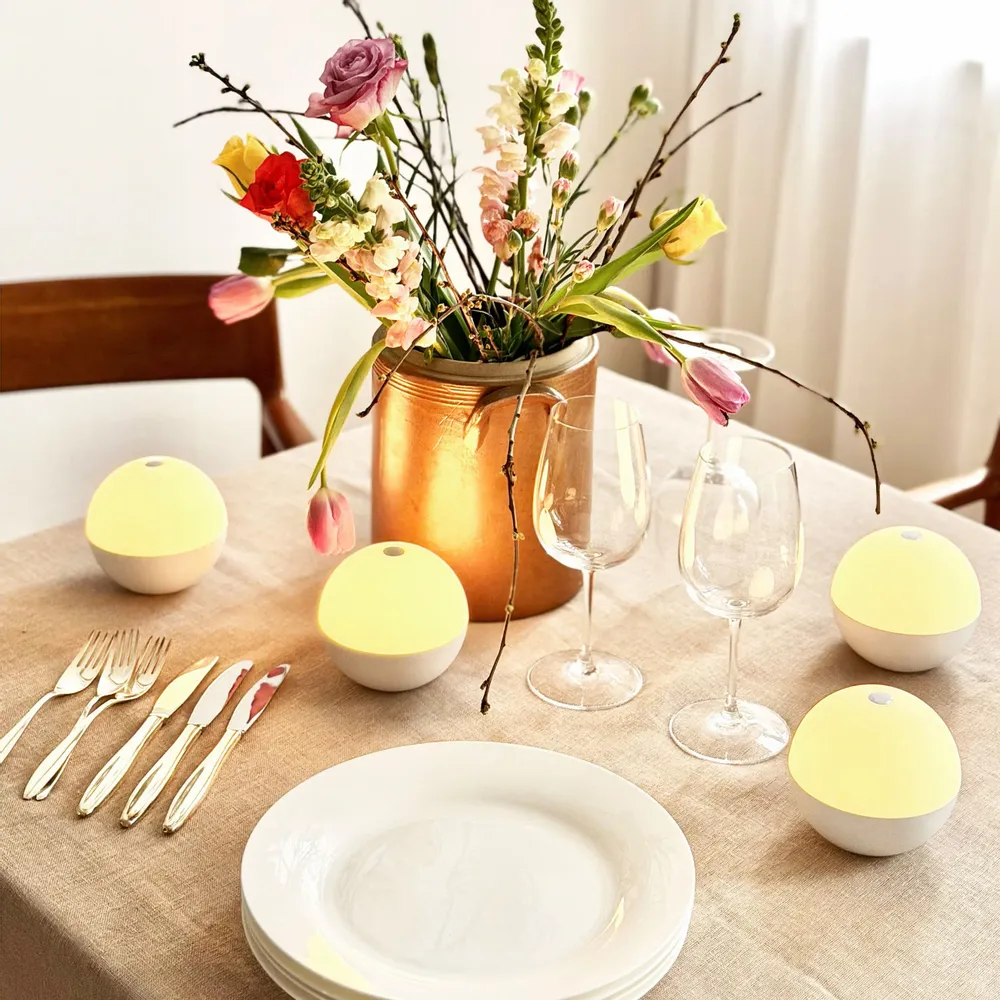 Table lamps - ALBA Light Ball Shiny White – Pack of two - DYBERG LARSEN