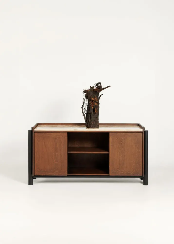 Buffets - Steekla Credenza with Marble Chêne - ARBORE BY CAREL WOODWORKS