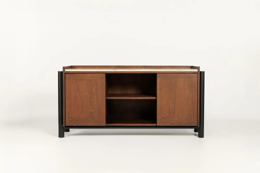 Buffets - Steekla Credenza with Marble Chêne - ARBORE BY CAREL WOODWORKS