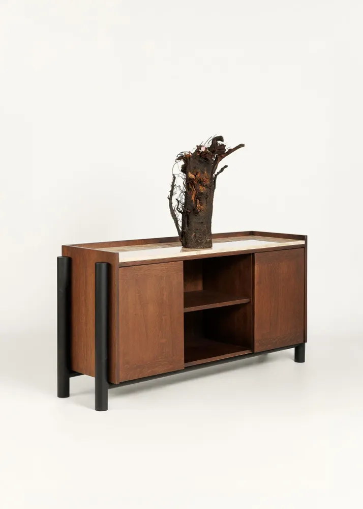 Buffets - Steekla Credenza with Marble Chêne - ARBORE BY CAREL WOODWORKS