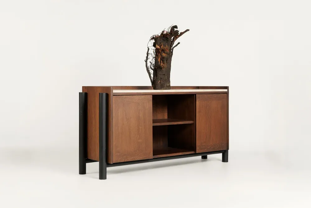 Buffets - Steekla Credenza with Marble Chêne - ARBORE BY CAREL WOODWORKS