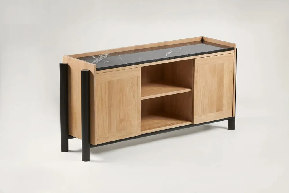 Buffets - Steekla Credenza with Marble Chêne - ARBORE BY CAREL WOODWORKS