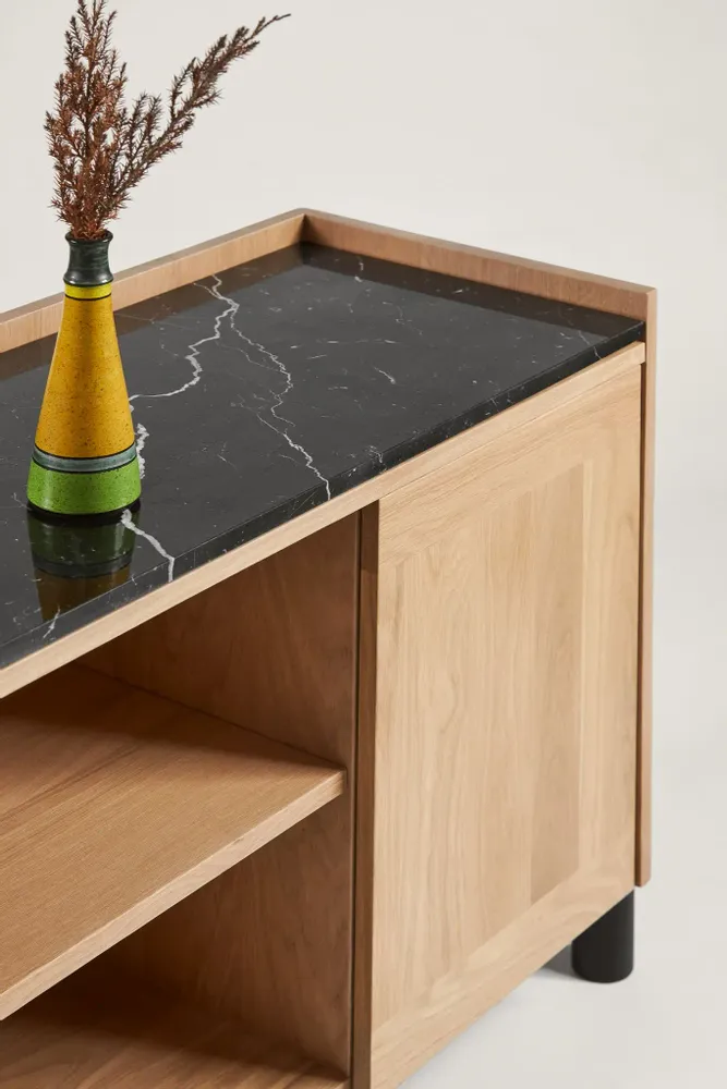 Buffets - Steekla Credenza with Marble Chêne - ARBORE BY CAREL WOODWORKS