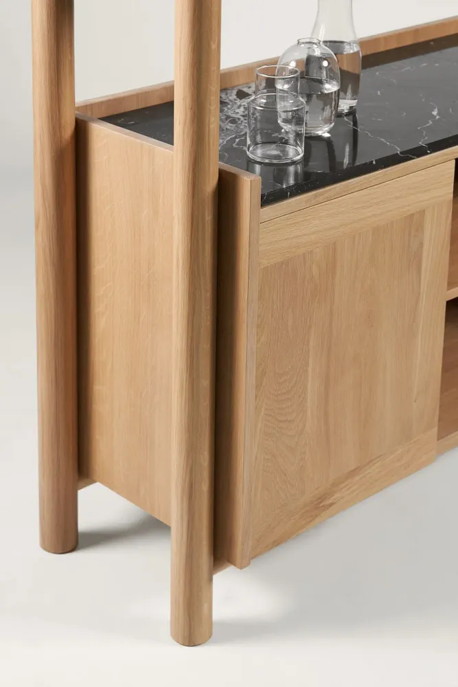 Buffets - Steekla Storage Unit w Marble Chêne - ARBORE BY CAREL WOODWORKS