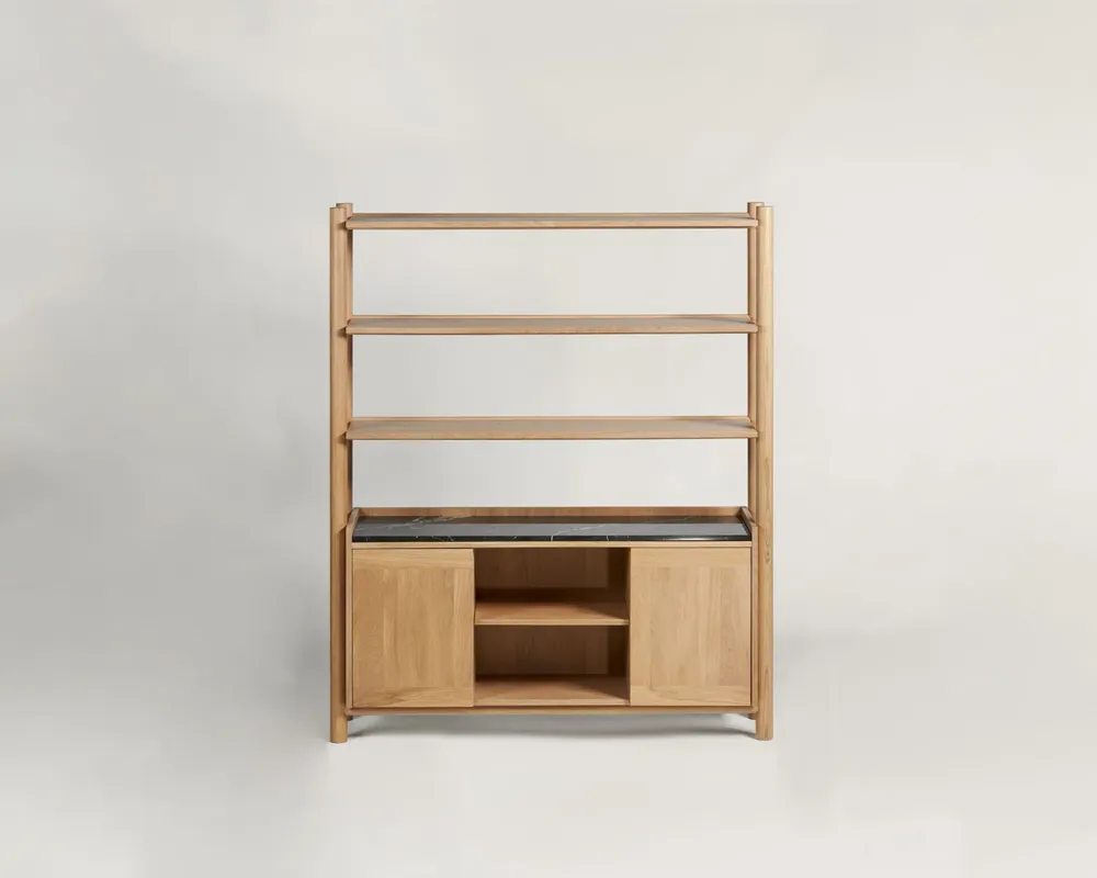 Buffets - Steekla Storage Unit w Marble Chêne - ARBORE BY CAREL WOODWORKS