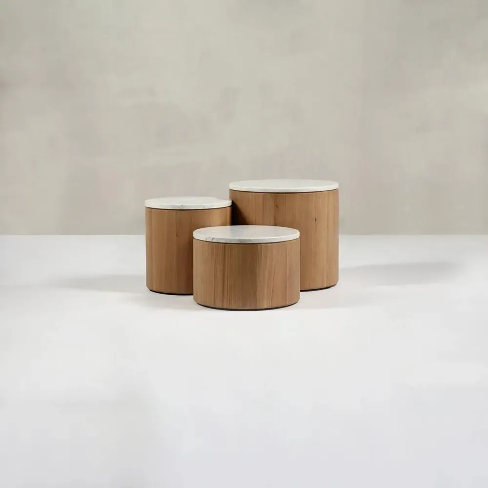 Tables basses - Dugtree Chêne + Marbre Naturel - ARBORE BY CAREL WOODWORKS