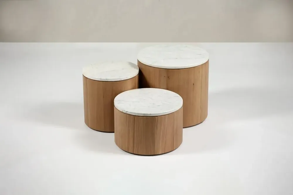 Tables basses - Dugtree Chêne + Marbre Naturel - ARBORE BY CAREL WOODWORKS