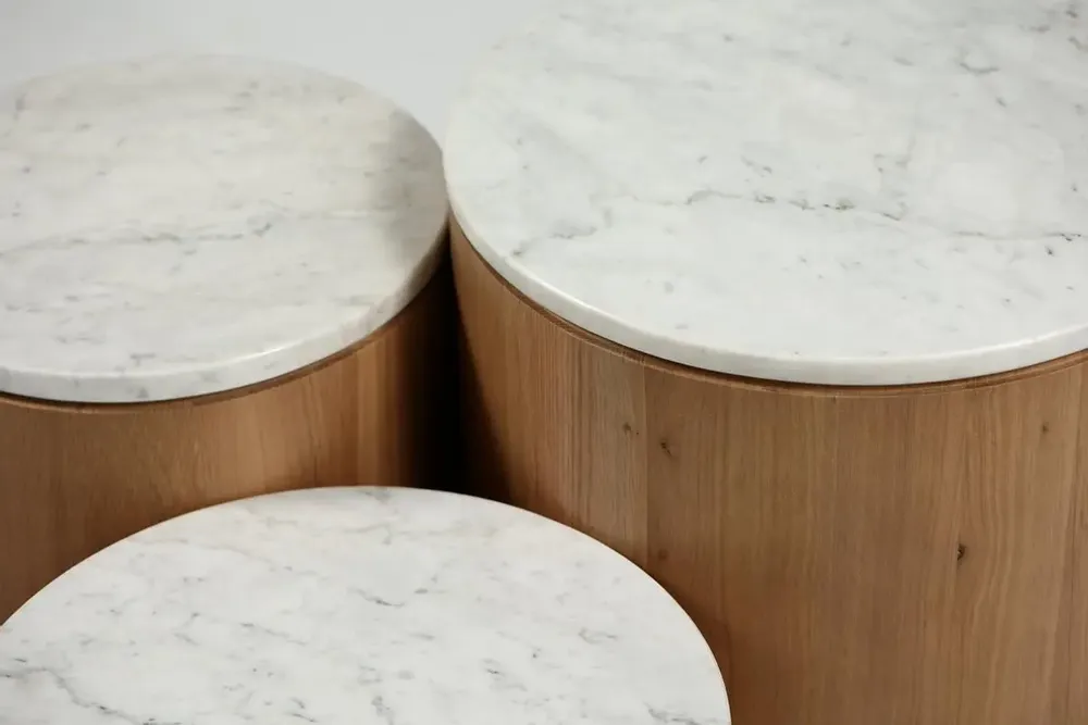 Tables basses - Dugtree Chêne + Marbre Naturel - ARBORE BY CAREL WOODWORKS