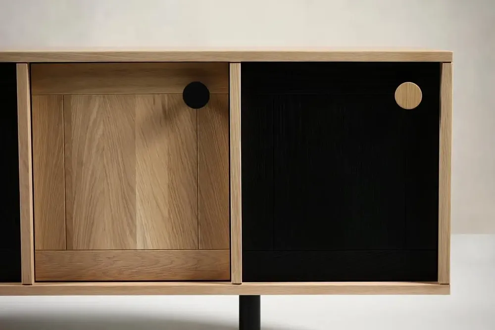 Sideboards - Buttons 2 Oak + Metal Natural - ARBORE BY CAREL WOODWORKS