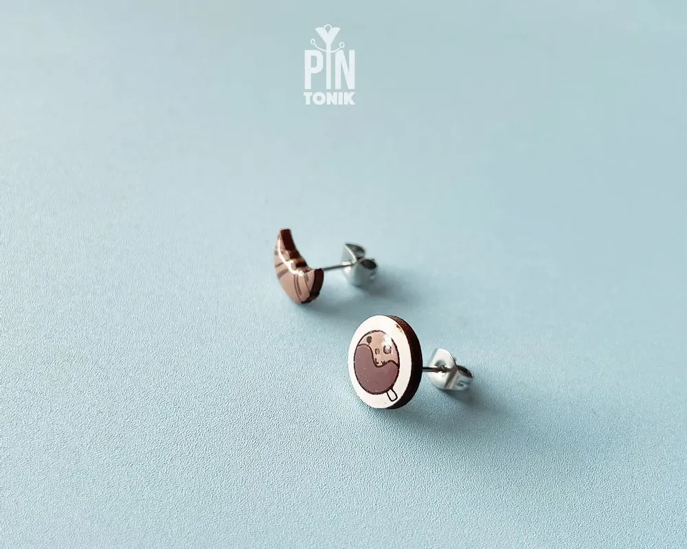Jewelry - Coffee & Croissant Mismatched Stud Earrings - PINTONIK