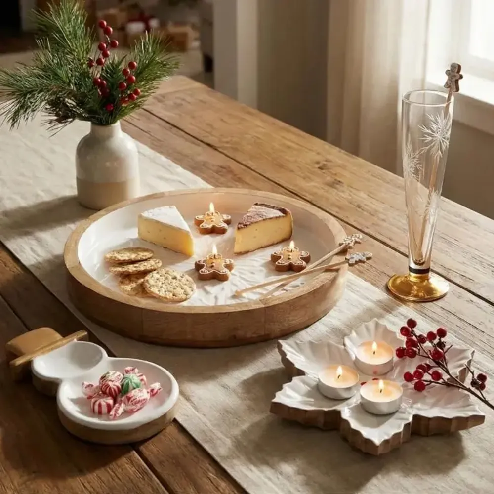 Plats et saladiers - Plats festifs en bois de manguier et émail - BE HOME