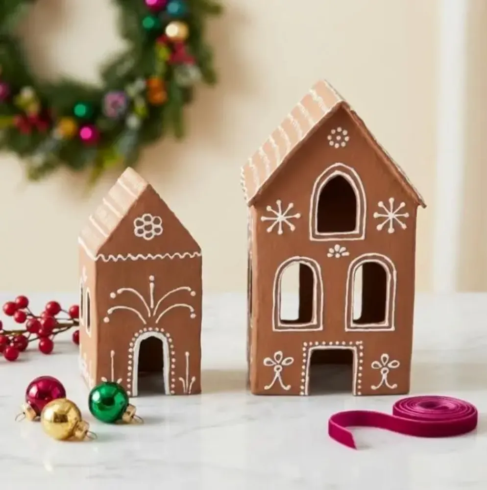 Other Christmas decorations - Papier-mâché Gingerbread Christmas Village - BE HOME