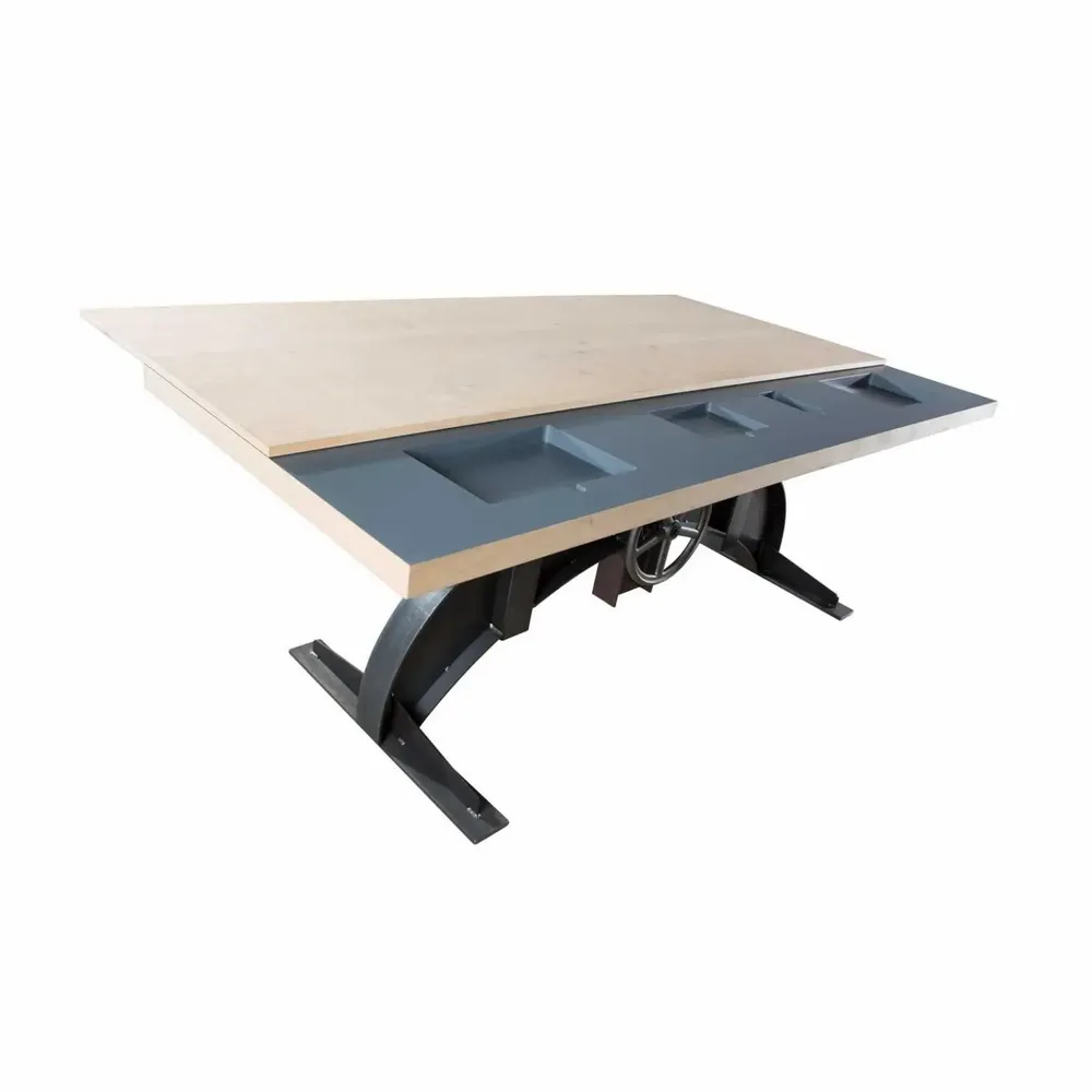 Tables de réunion - SL-008 Industrial Fixed-Height Central-Base Table - STURDY-LEGS