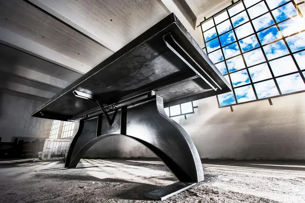 Tables de réunion - SL-008 Industrial Fixed-Height Central-Base Table - STURDY-LEGS