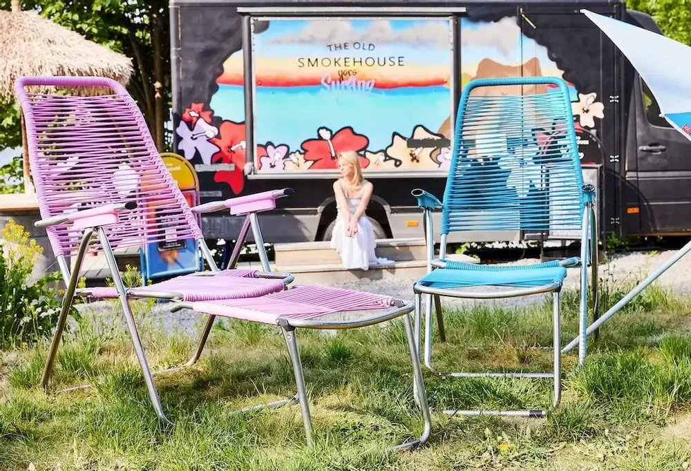 Lawn armchairs - SPAGHETTI - Outdoor Relax armchair with strings in PVC - FIAM SRL