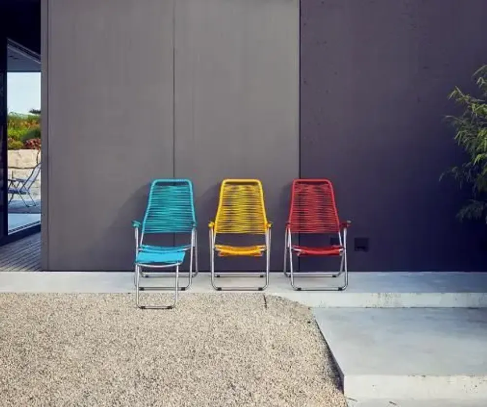 Lawn armchairs - SPAGHETTI - Outdoor Relax armchair with strings in PVC - FIAM SRL