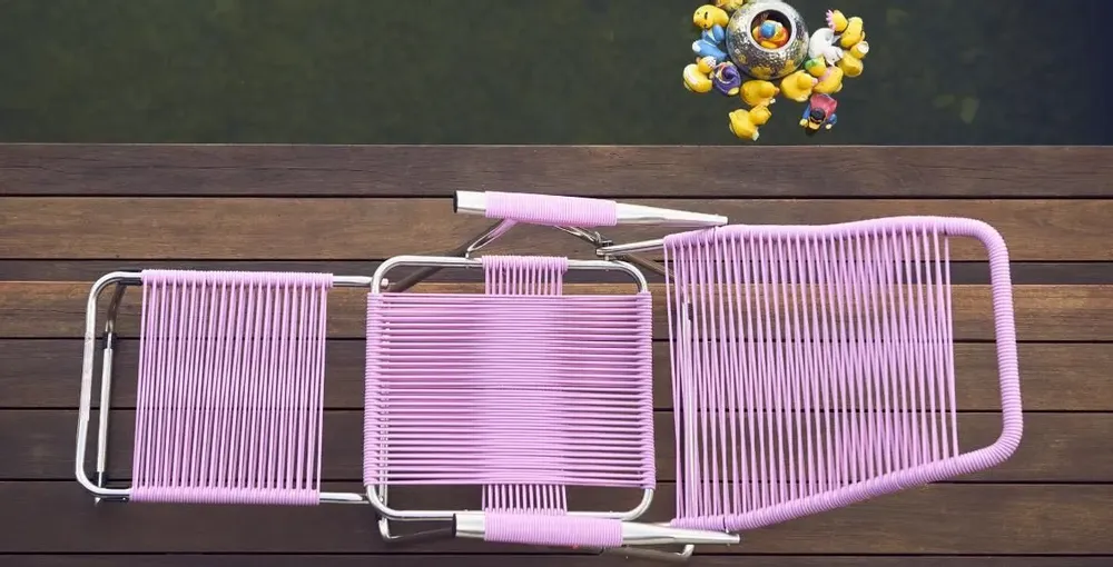 Lawn armchairs - SPAGHETTI - Outdoor Relax armchair with strings in PVC - FIAM SRL