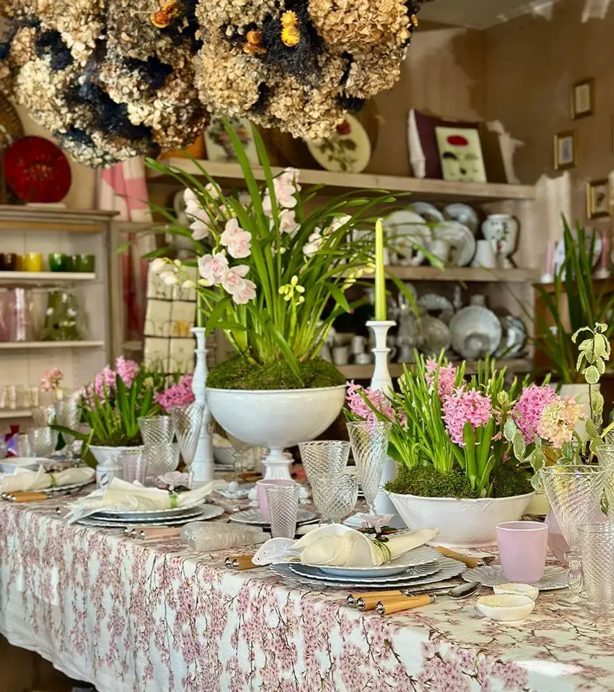 Linge de table textile - Nappe et serviettes en lin BLOSSOM - SUMMERILL AND BISHOP