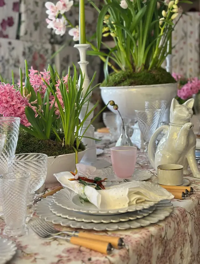 Linge de table textile - Nappe et serviettes en lin BLOSSOM - SUMMERILL AND BISHOP