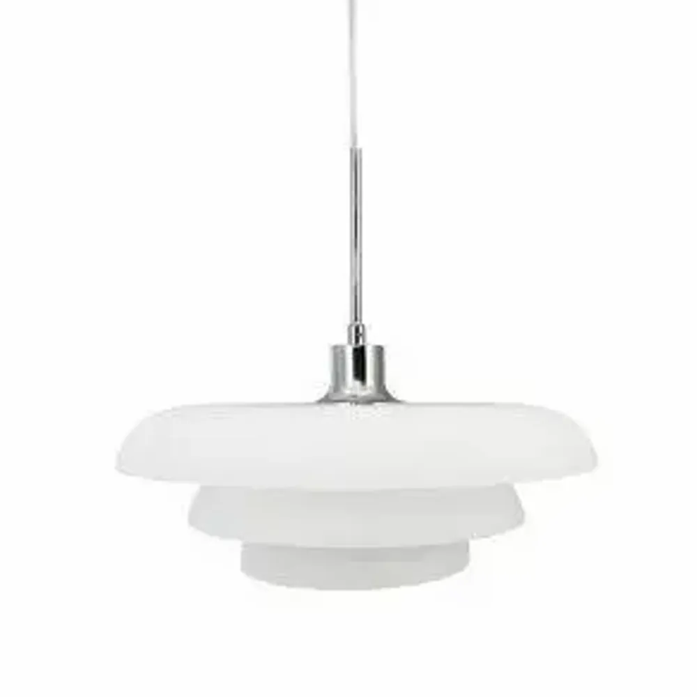 Ceiling lights - AVA Pendel D40 Opal/ Krom - DYBERG LARSEN