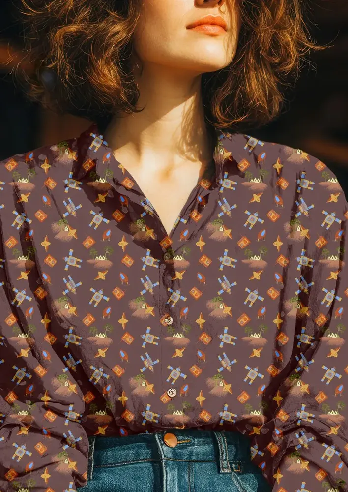 Textile and surface design - C026007 Radio Lucinda & Tin Man Pattern Design - PAOLA PAGANO