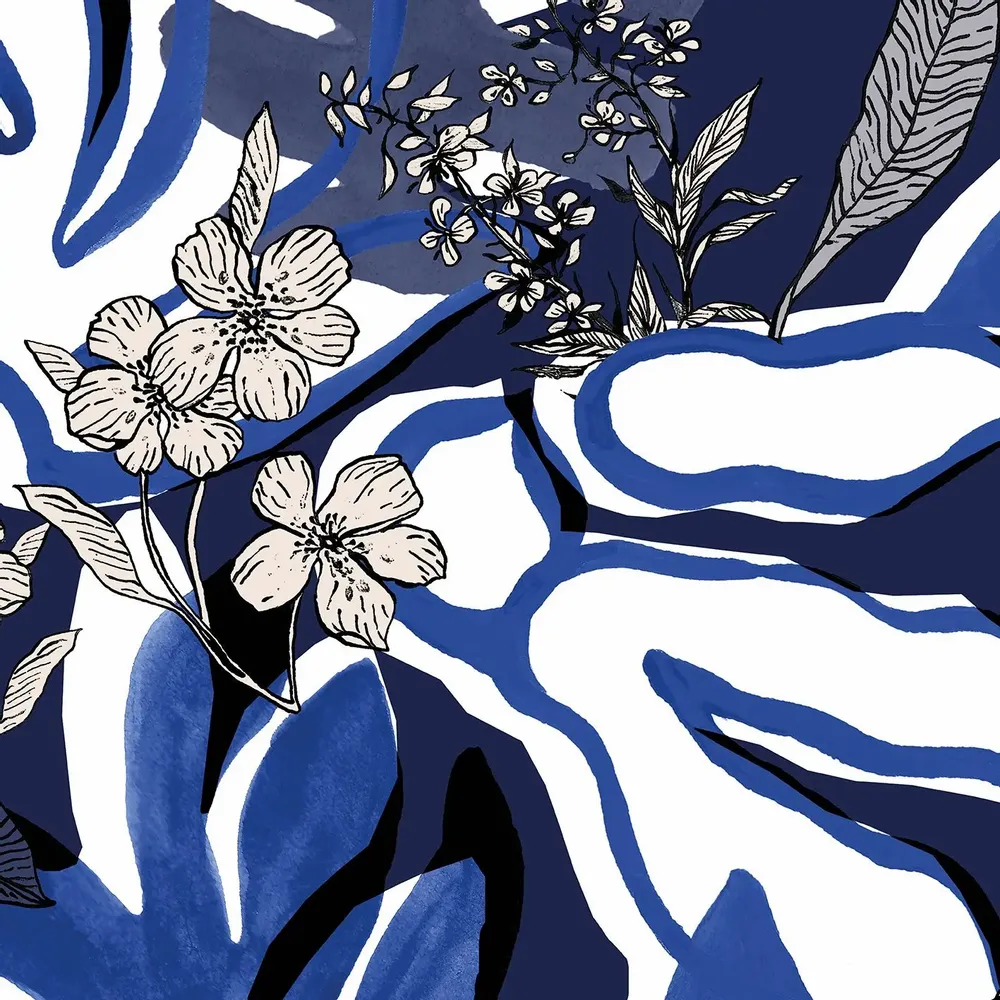 Tapestries - Panoramic wallpaper Aquatic Flowers - LE PAPIERS DE NINON