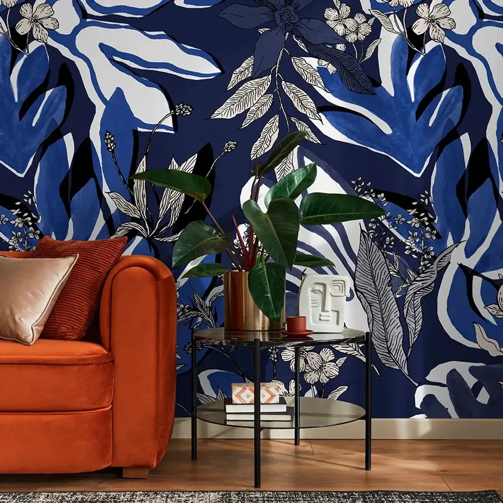 Tapestries - Panoramic wallpaper Aquatic Flowers - LE PAPIERS DE NINON