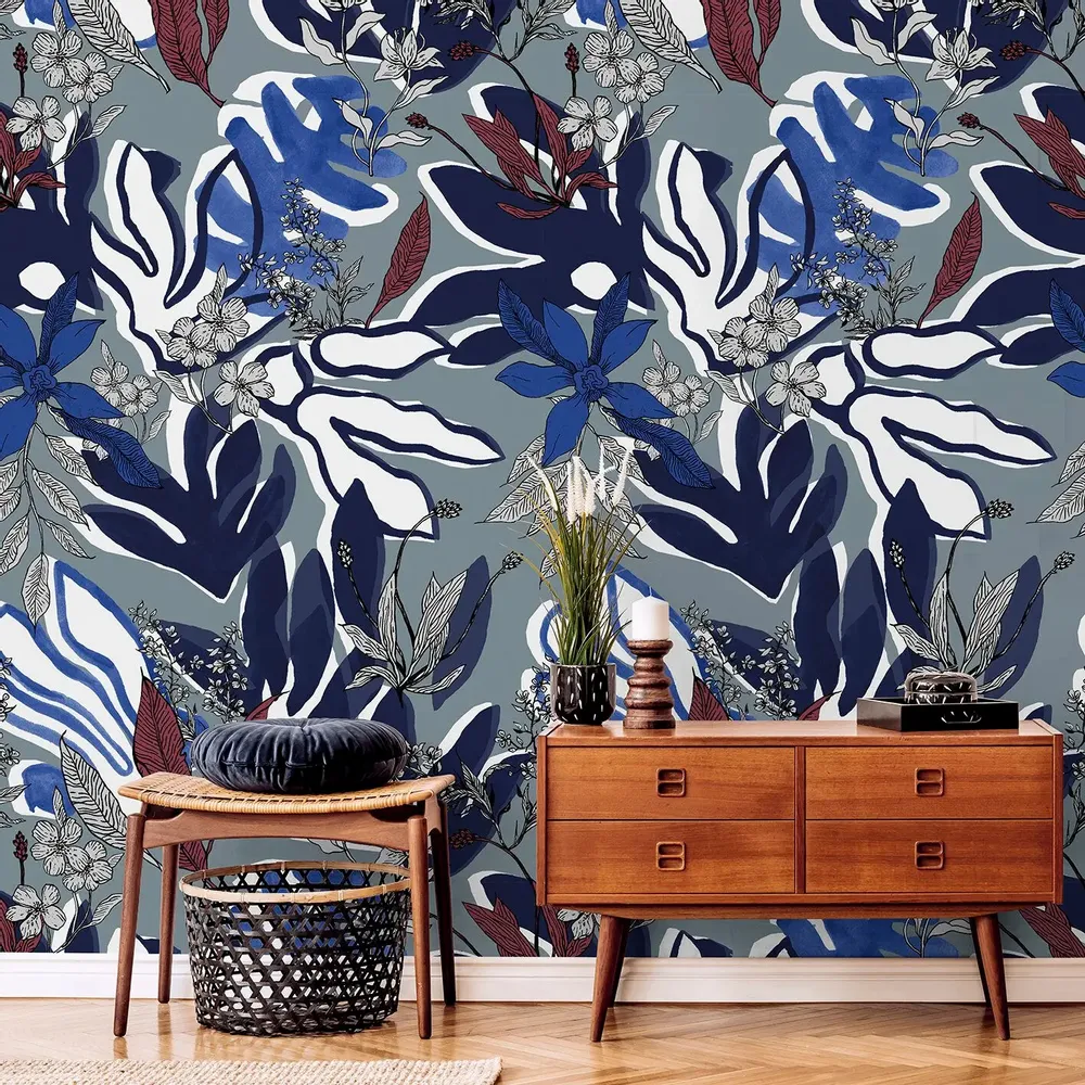 Tapisseries - Papier peint panoramique Aquatic Flowers - LE PAPIERS DE NINON