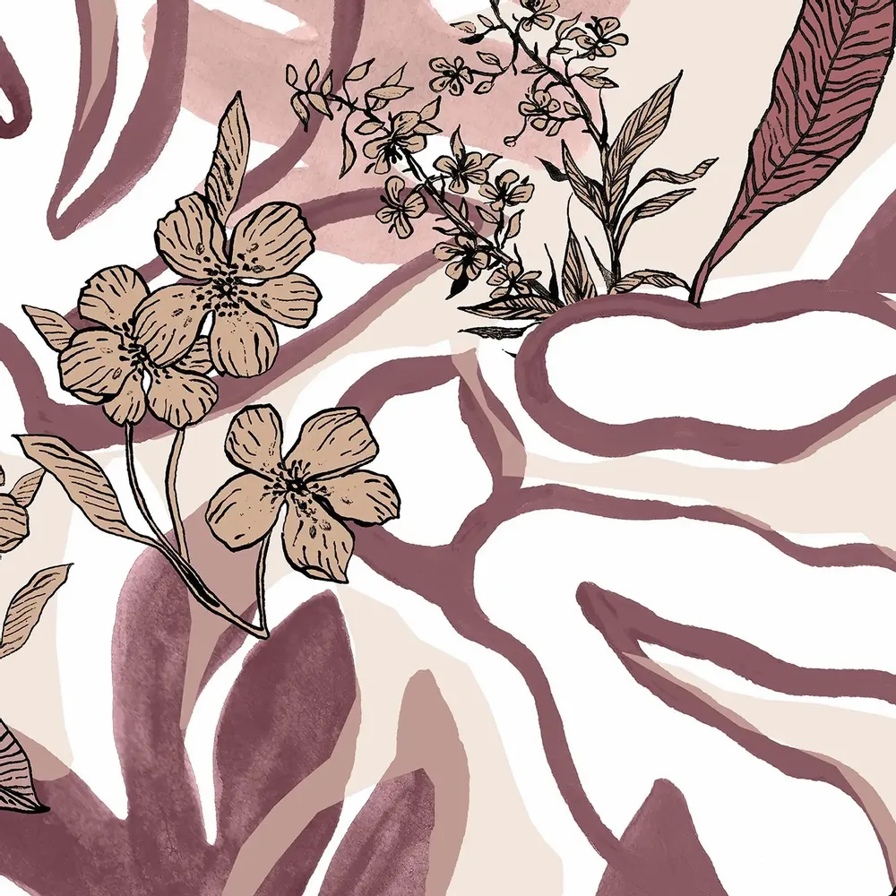 Tapestries - Panoramic wallpaper Aquatic Flowers - LE PAPIERS DE NINON