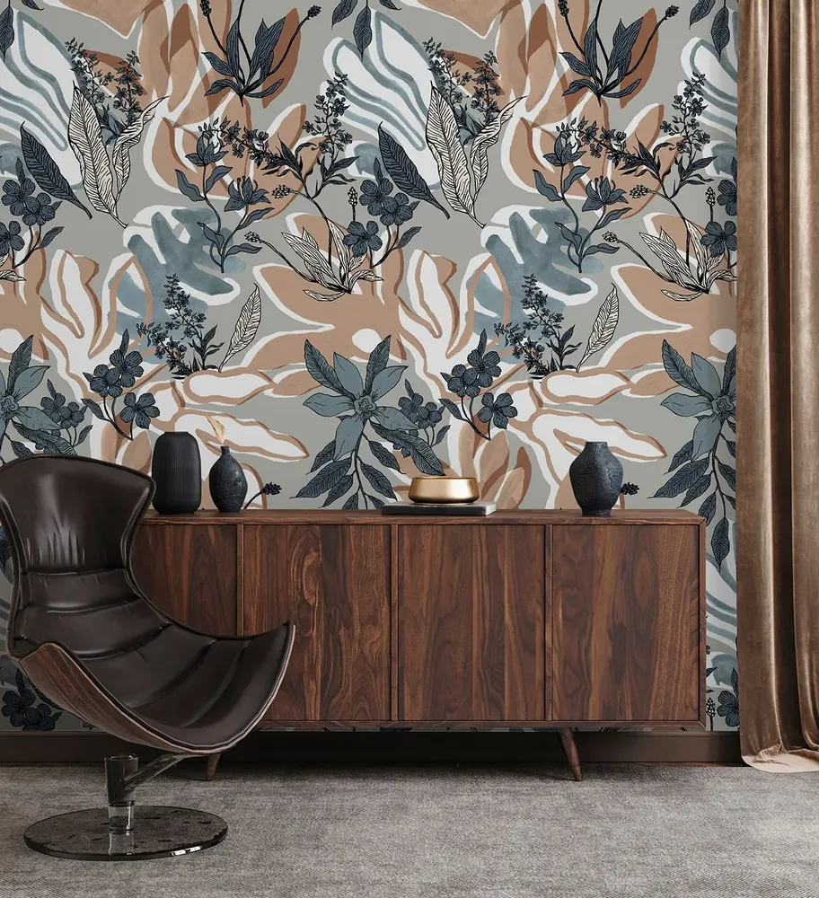 Tapisseries - Papier peint panoramique Aquatic Flowers - LE PAPIERS DE NINON