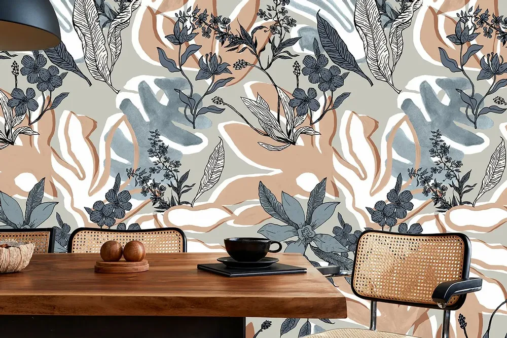 Tapisseries - Papier peint panoramique Aquatic Flowers - LE PAPIERS DE NINON