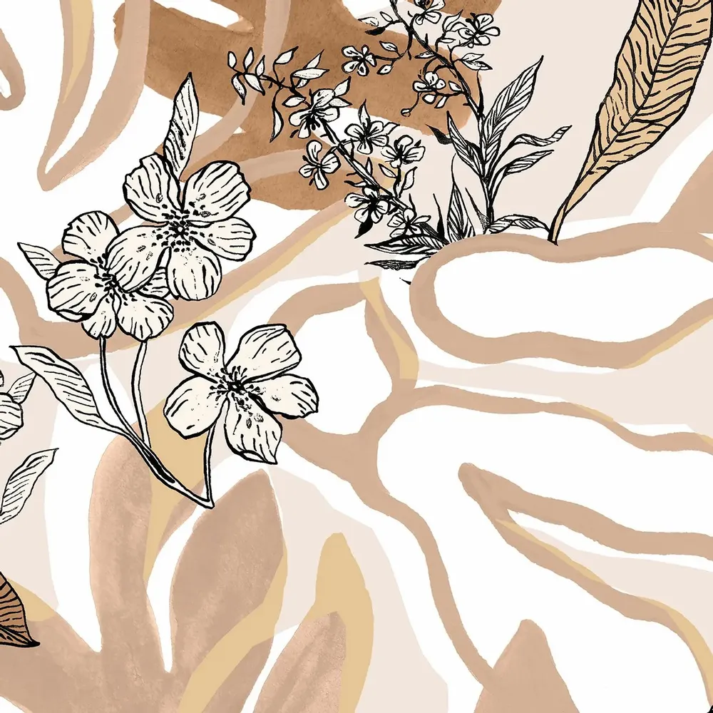 Tapestries - Panoramic wallpaper Aquatic Flowers - LE PAPIERS DE NINON