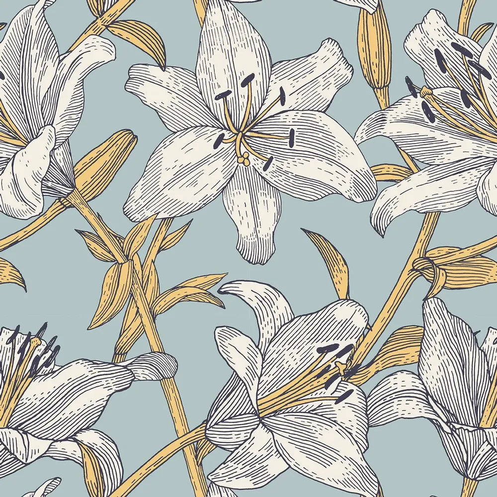 Tapisseries - Papier peint panoramique Lysiane - LE PAPIERS DE NINON