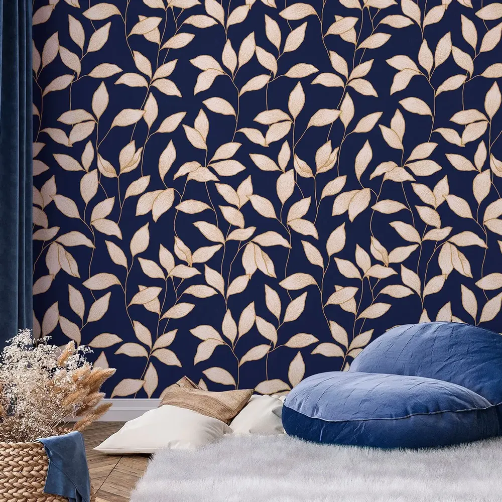 Tapestries - Panoramic wallpaper Leaves - LE PAPIERS DE NINON