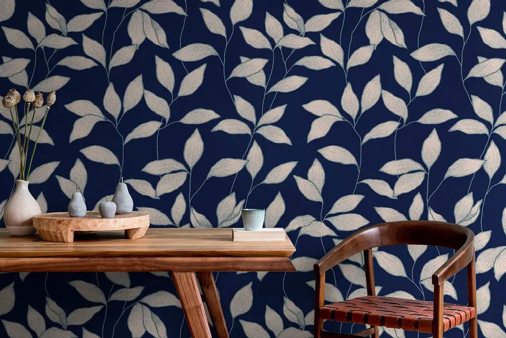 Tapestries - Panoramic wallpaper Leaves - LE PAPIERS DE NINON