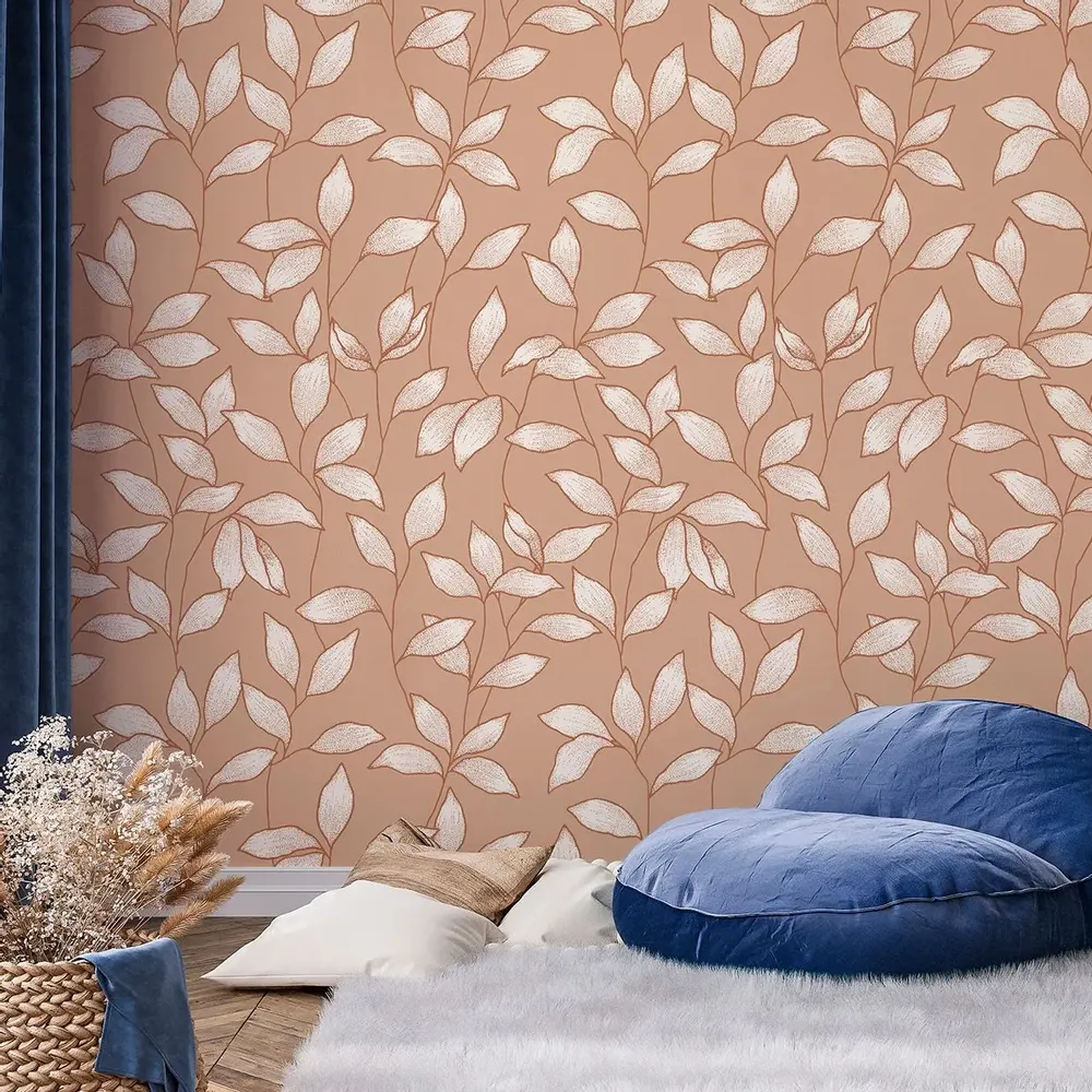 Tapestries - Panoramic wallpaper Leaves - LE PAPIERS DE NINON