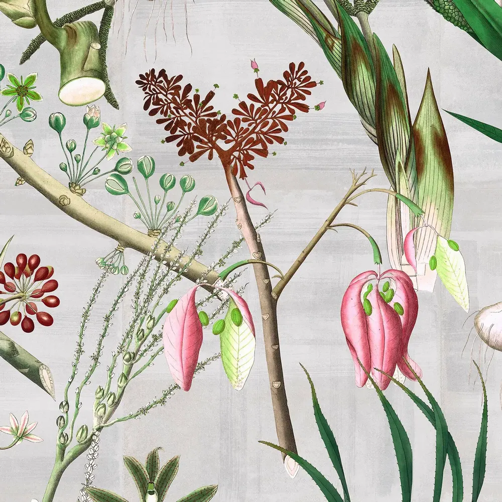 Tapestries - Lusso Botanico panoramic wallpaper - LE PAPIERS DE NINON