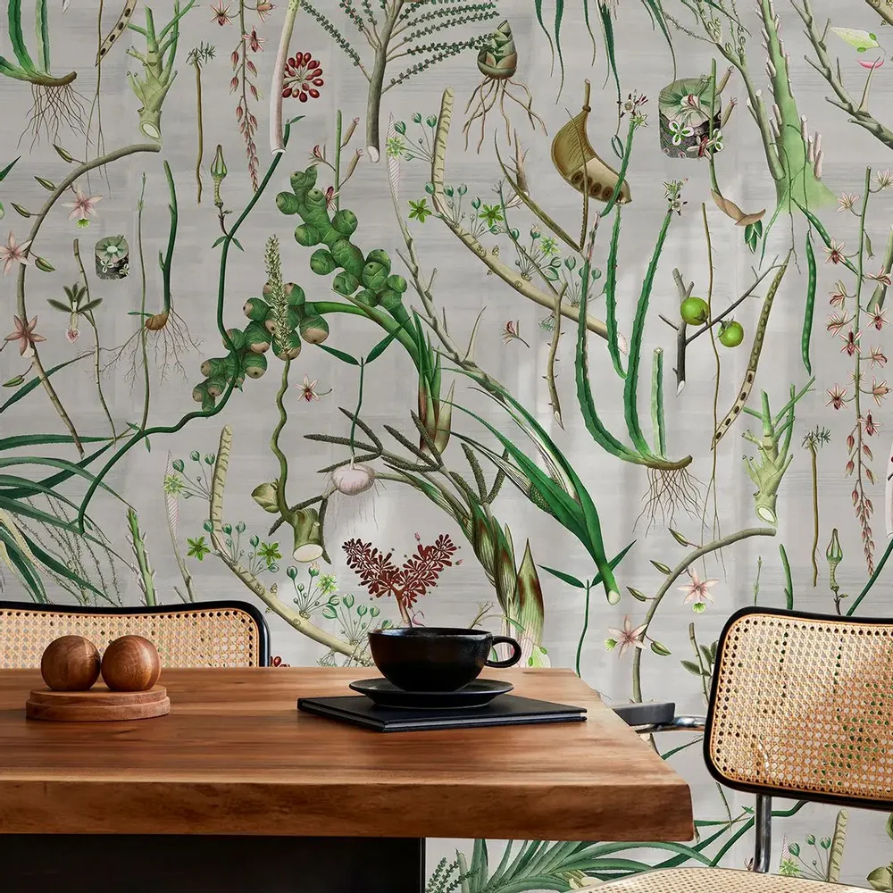Tapestries - Lusso Botanico panoramic wallpaper - LE PAPIERS DE NINON