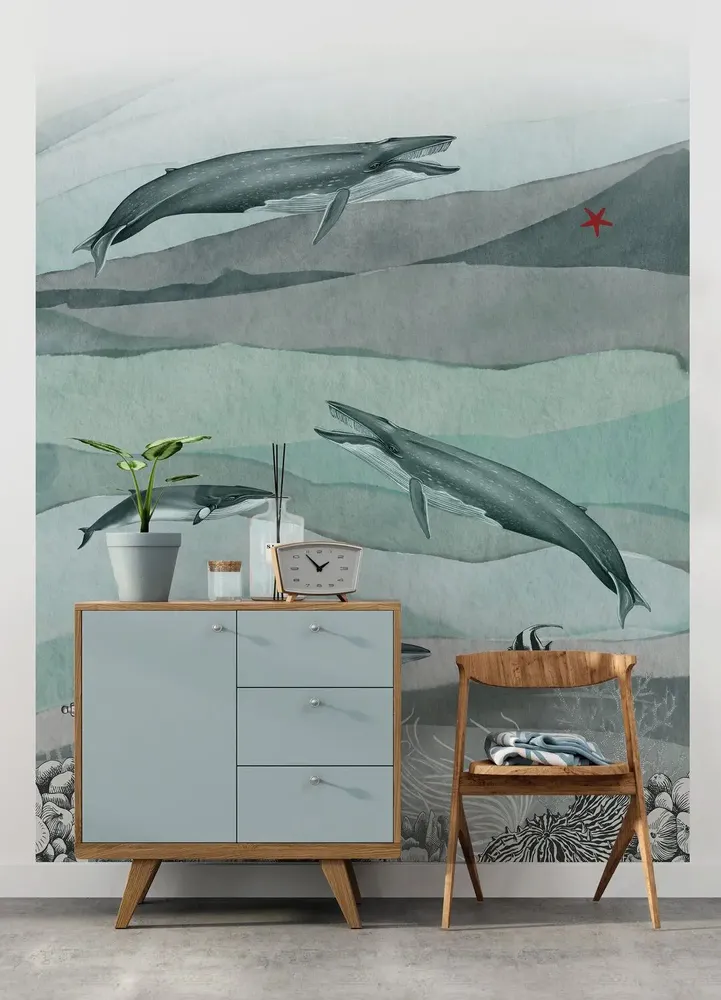 Tapisseries - Papier peint panoramique Moby Kid - LE PAPIERS DE NINON