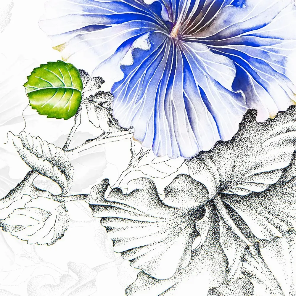 Tapisseries - Papier peint panoramique Rose De Chine - LE PAPIERS DE NINON