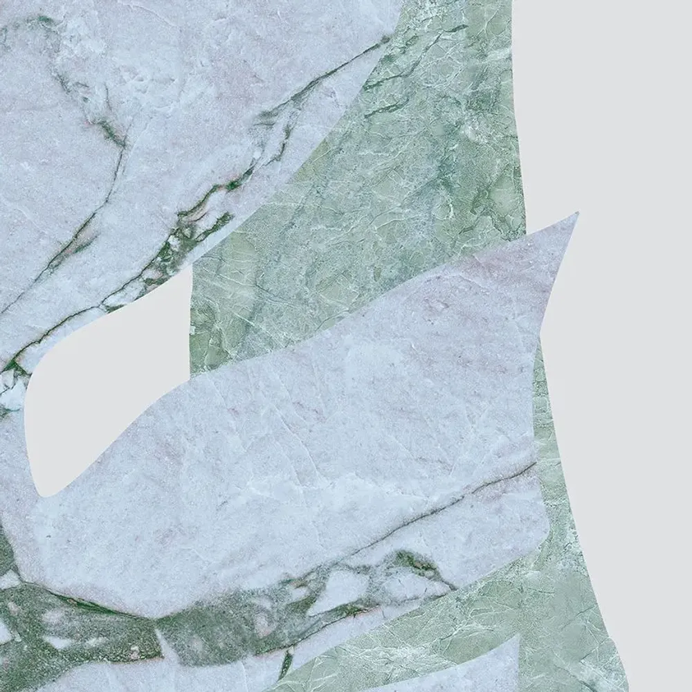 Tapisseries - Papier peint panoramique Luxuriance Bleu - Vert - LE PAPIERS DE NINON