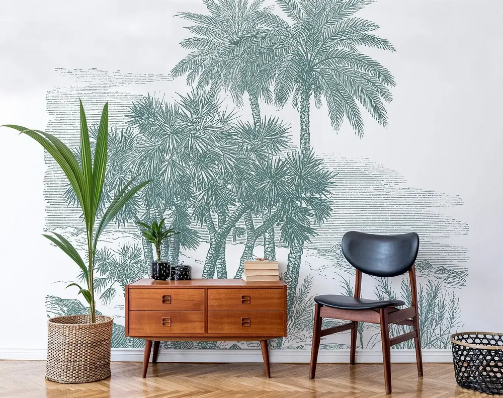 Tapisseries - Papier peint panoramique Palmier Doum - LE PAPIERS DE NINON